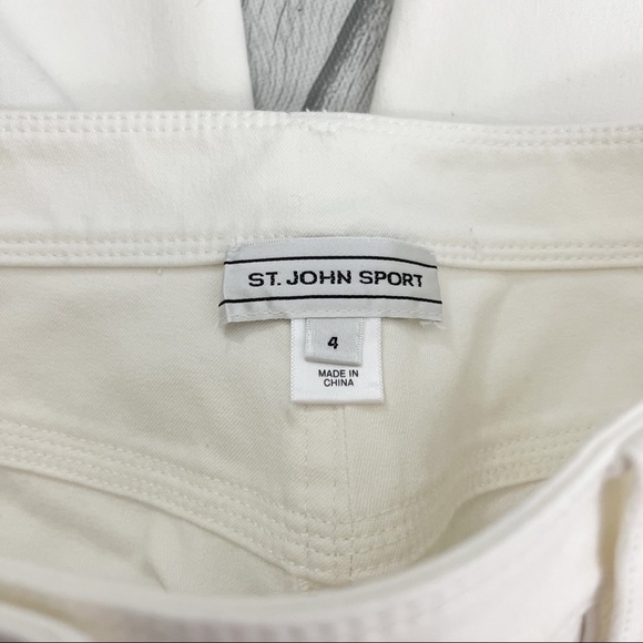 St. John’s Sport White Studded Back Pocket Jeans - Picture 6 of 8